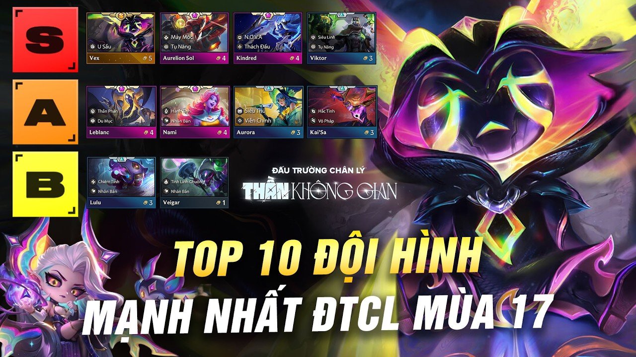 TOP 10 ĐỘI HÌNH MẠNH NHẤT KHỞI ĐỘNG MÙA 17 ĐẤU TRƯỜNG CHÂN LÝ | THẦN KHÔNG GIAN