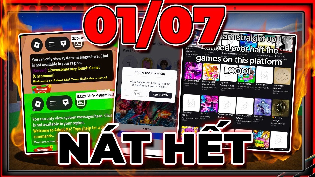 BẢN TIN ROBLOX - 01/07 NÁT HẾT RỒI ROBLOX VNG KHÔNG CÒN GÌ CẢ...