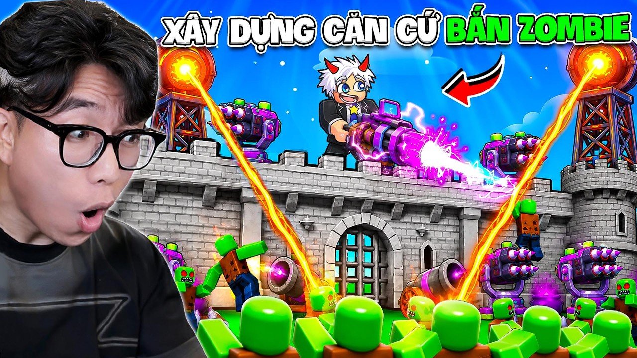 BI HUỲNH XÂY DỰNG CĂN CỨ TỐI THƯỢNG SINH TỒN VỚI ZOMBIE TRONG ROBLOX