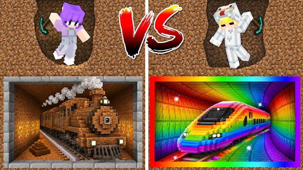 Tô Gà Thử Thách Đào Tàu Lửa 1$ Tới 1.000.000$ Trong Minecraft