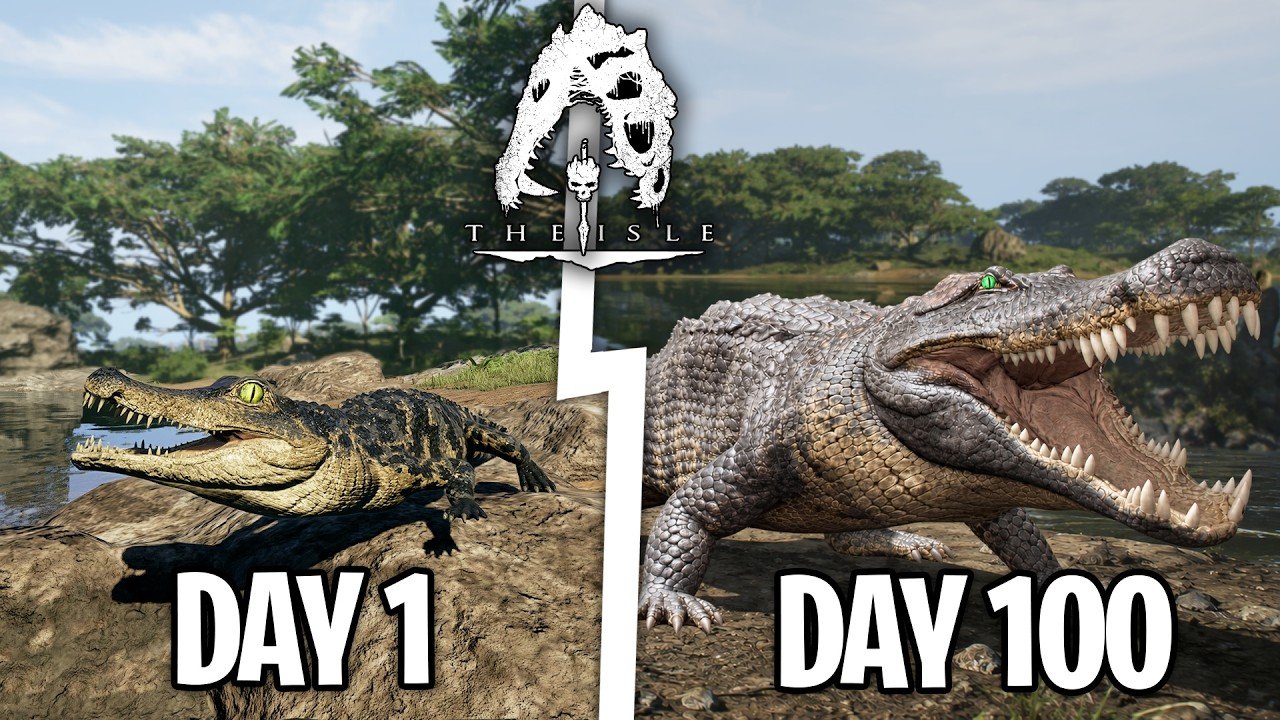 Tóm tắt 100 Ngày Deinosuchus Sinh Tồn Siêu Khó Trong The Isle !!