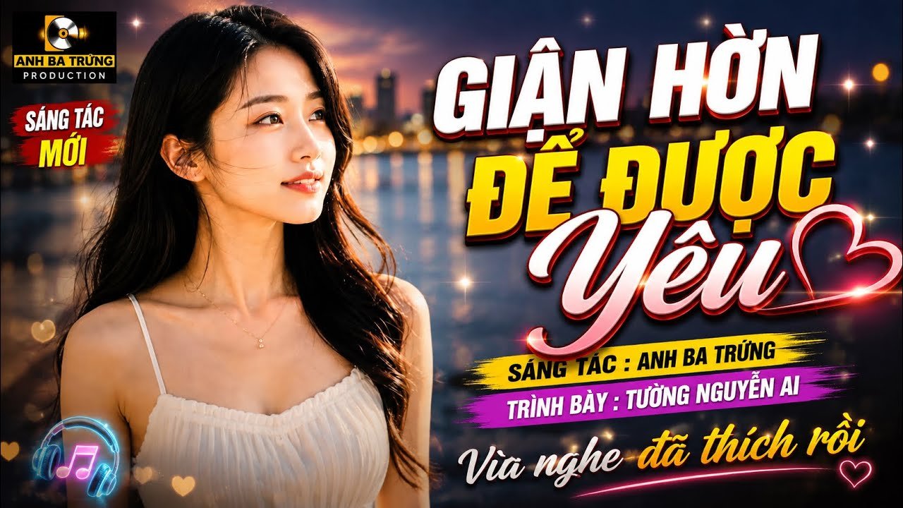 GIẬN HỜN ĐỂ ĐƯỢC YÊU - ANH BA TRỨNG - BOLERO - SÁNG TÁC MỚI NGHE CỰC ÊM TAI